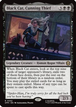 Black Cat, Cunning Thief (SPM-052) - Marvel's Spider-Man Foil - for just $0.23! 