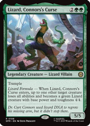 Lizard, Connors's Curse (SPM-106) - Marvel's Spider-Man - for just $0.10! 