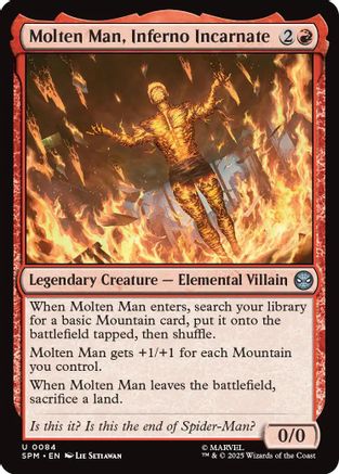 Molten Man, Inferno Incarnate (SPM-084) - Marvel's Spider-Man Foil - for just $0.06! 