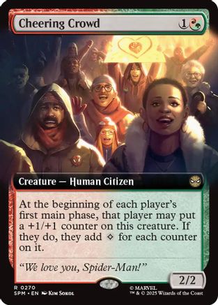 Cheering Crowd (Extended Art) (SPM-270) - Marvel's Spider-Man Foil - for just $0.13! 