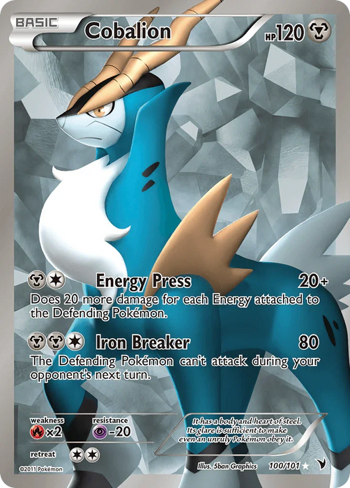 Cobalion (100/101) [Black & White: Noble Victories] - for just $23.90! 