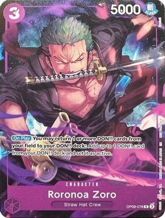 Roronoa Zoro (Welcome Pack Vol. 2) (OP09-076) - One Piece Promotion Cards - for just $2.95! 