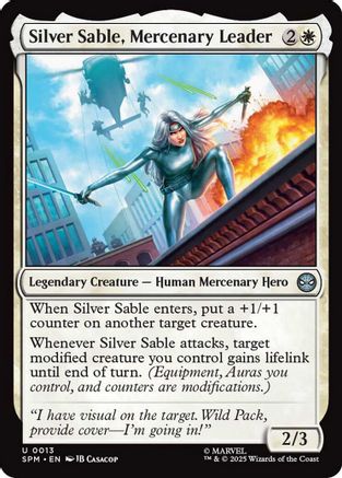 Silver Sable, Mercenary Leader (SPM-013) - Marvel's Spider-Man Foil - for just $0.04! 