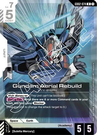 Gundam Aerial Rebuild (GD02-074) - Dual Impact Holofoil - for just $0.17! 