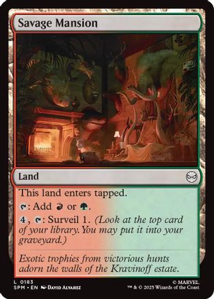 Savage Mansion (SPM-183) - Marvel's Spider-Man Foil - for just $0.07! 