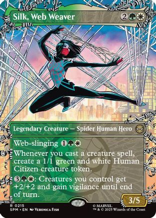 Silk, Web Weaver (Borderless) (SPM-215) - Marvel's Spider-Man Foil - for just $0.26! 