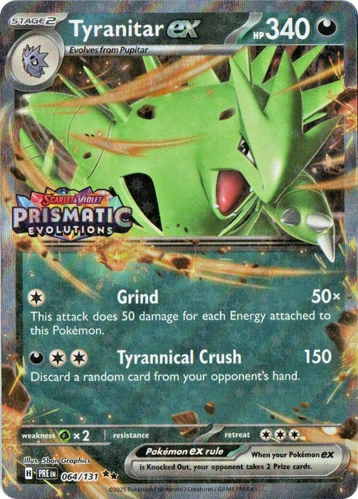 Tyranitar ex (064/131) (Prismatic Evolutions Stamp) [Miscellaneous Cards] - for just $0.40! 
