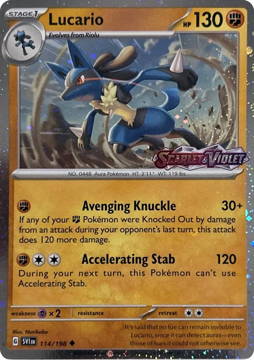 Lucario (114/198) (Scarely & Violet Stamp) [Miscellaneous Cards] - for just $0.40! 