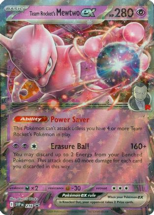 Team Rocket's Mewtwo ex 216 - SV Scarlet & Violet Promo Cards Holofoil - for just $1.23! 
