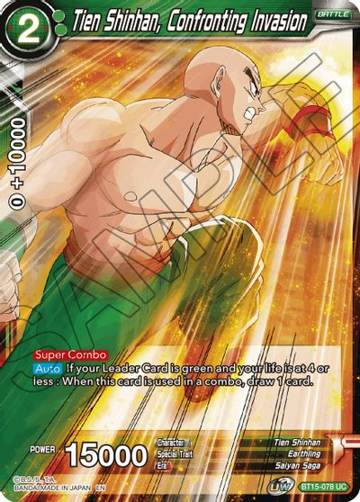 Tien Shinhan, Confronting Invasion (BT15-078) [Saiyan Showdown] - for just $0.10! 