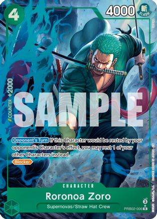 Roronoa Zoro - PRB02-006 (Alternate Art) (PRB02-006) - Premium Booster -The Best- Vol. 2 Foil - for just $20.05! 