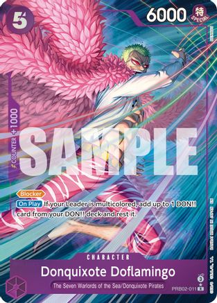 Donquixote Doflamingo (Alternate Art) (PRB02-011) - Premium Booster -The Best- Vol. 2 Foil - for just $3.20! 