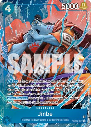 Jinbe - PRB02-007(Alternate Art) (PRB02-007) - Premium Booster -The Best- Vol. 2 Foil - for just $2.60! 