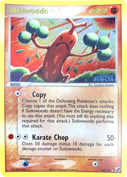 Sudowoodo (15/115) (Stamped) [EX: Unseen Forces] - for just $6.80! 
