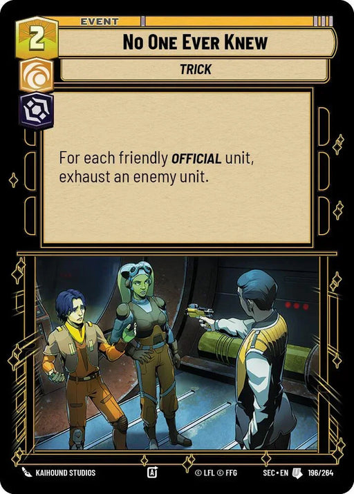 No One Ever Knew (196/264) (196/264) [Secrets of Power] - for just $0.10! 