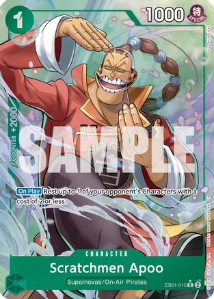 Scratchmen Apoo (Alternate Art) (EB01-015) - Premium Booster -The Best- Vol. 2 Foil - for just $6.13! 