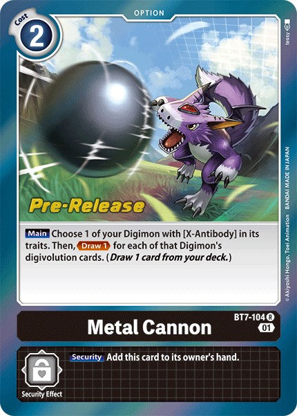 Metal Cannon [BT7-104] [Next Adventure Pre-Release Cards] - Just $0.20! Shop now at Retro Gaming of Denver