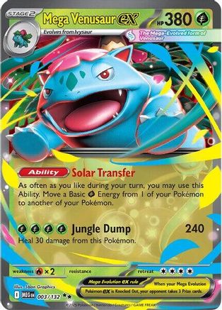 Mega Venusaur ex 003/132 - ME01 Mega Evolution Holofoil - for just $0.43! 