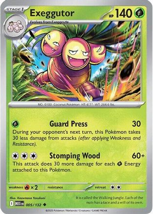 Exeggutor 005/132 - ME01 Mega Evolution Reverse Holofoil - for just $0.08! 
