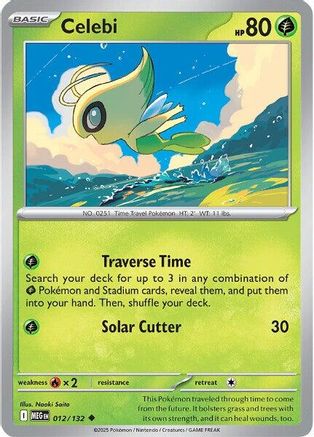Celebi 012 - ME01 Mega Evolution - for just $0.03! 