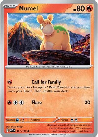 Numel 021 - ME01 Mega Evolution Reverse Holofoil - for just $0.10! 