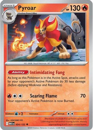 Pyroar 024 - ME01 Mega Evolution - for just $0.05! 