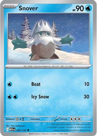Snover 035/132 - ME01 Mega Evolution - for just $0.03! 