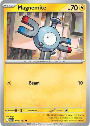 Magnemite 045 - ME01 Mega Evolution Reverse Holofoil - for just $0.10! 