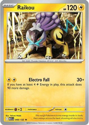 Raikou 048 - ME01 Mega Evolution Holofoil - for just $0.05! 