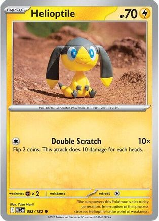 Helioptile 052/132 - ME01 Mega Evolution - for just $0.05! 
