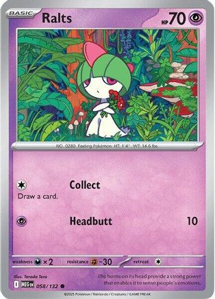 Ralts 058 - ME01 Mega Evolution Reverse Holofoil - for just $0.09! 