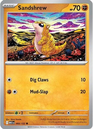 Sandshrew 068 - ME01 Mega Evolution Reverse Holofoil - for just $0.12! 