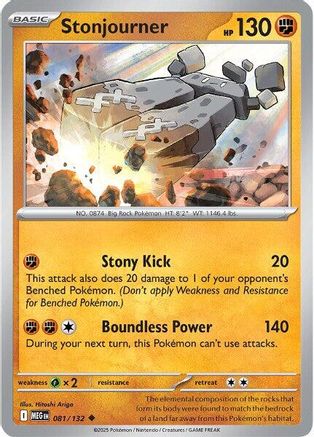 Stonjourner 081 - ME01 Mega Evolution Reverse Holofoil - for just $0.08! 