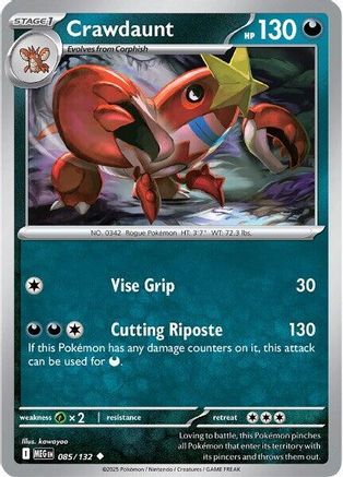 Crawdaunt 085 - ME01 Mega Evolution - for just $0.03! 
