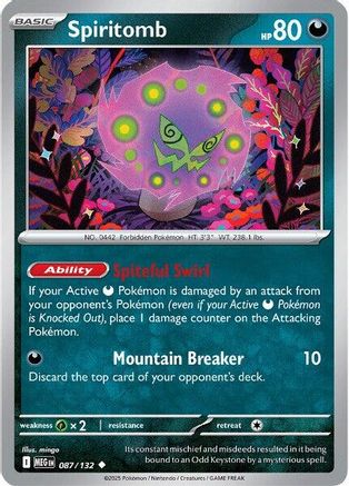 Spiritomb 087/132 - ME01 Mega Evolution Reverse Holofoil - for just $0.10! 