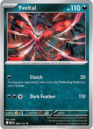 Yveltal 088 - ME01 Mega Evolution Holofoil - for just $0.10! 