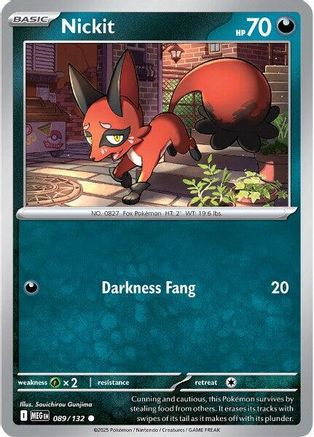 Nickit 089 - ME01 Mega Evolution Reverse Holofoil - for just $0.08! 