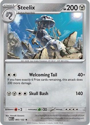 Steelix 093/132 - ME01 Mega Evolution Reverse Holofoil - for just $0.10! 