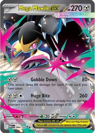 Mega Mawile ex 094/132 - ME01 Mega Evolution Holofoil - for just $0.25! 