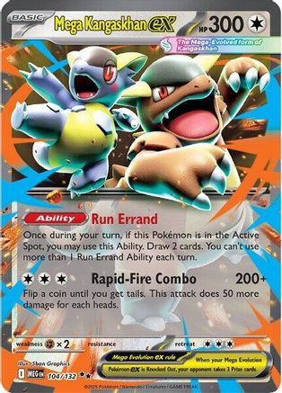Mega Kangaskhan ex 104/132 - ME01 Mega Evolution Holofoil - for just $0.70! 