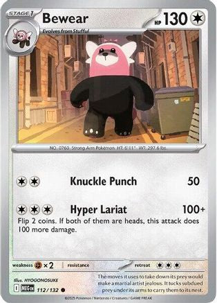 Bewear 112 - ME01 Mega Evolution Reverse Holofoil - for just $0.08! 