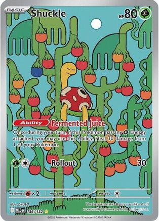 Shuckle 136/132 - ME01 Mega Evolution Holofoil - for just $1.88! 