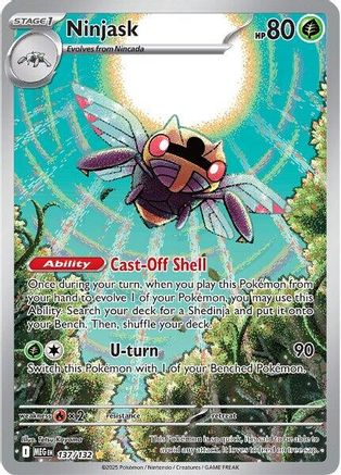 Ninjask 137/132 - ME01 Mega Evolution Holofoil - for just $1.33! 