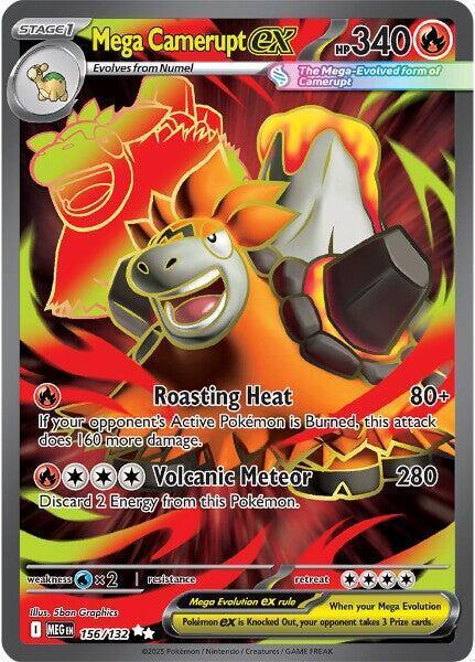 Mega Camerupt ex (156/132) [Mega Evolutions: Base Set] - for just $0.80! 