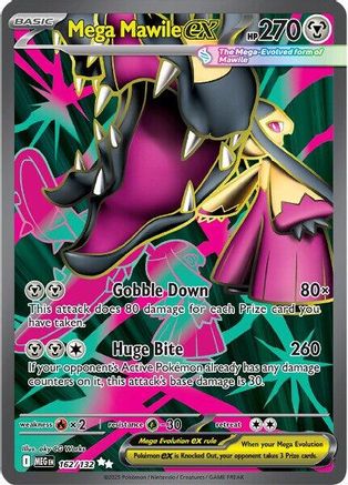 Mega Mawile ex 162/132 - ME01 Mega Evolution Holofoil - for just $1.19! 