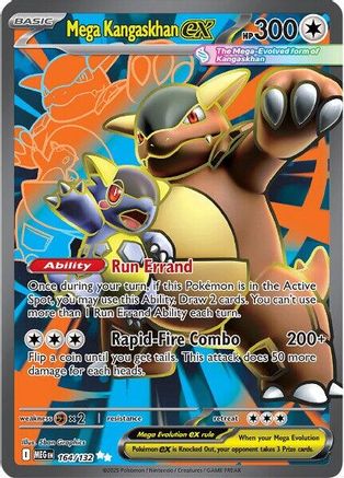 Mega Kangaskhan ex 164/132 - ME01 Mega Evolution Holofoil - for just $3.50! 