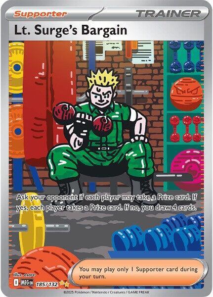 Lt. Surge's Bargain (185/132) [Mega Evolutions: Base Set] - for just $7.50! 