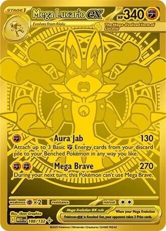 Mega Lucario ex (188/132) [Mega Evolutions: Base Set] - for just $106.15! 