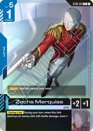 Zechs Merquise (Championship Participation Pack 01) (ST02-011) - Gundam Promotional Cards Holofoil - for just $14.43! 