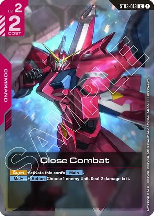 Close Combat (Championship Participation Pack 01) (ST03-013) - Gundam Promotional Cards Holofoil - for just $12.34! 